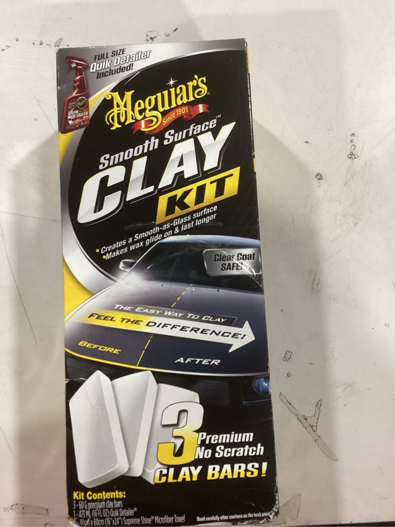 Condition photo showing New/Like New for Meguiar's G191700 Smooth Surface Clay Kit, Safe and Easy Car Claying for Smooth as Glass Finish Clay Kit (180g)