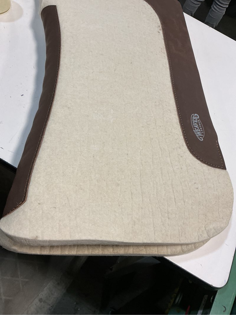 Condition photo showing As Is for Weaver Equine Contoured Steam Pressed Merino Wool Felt Saddle Pad