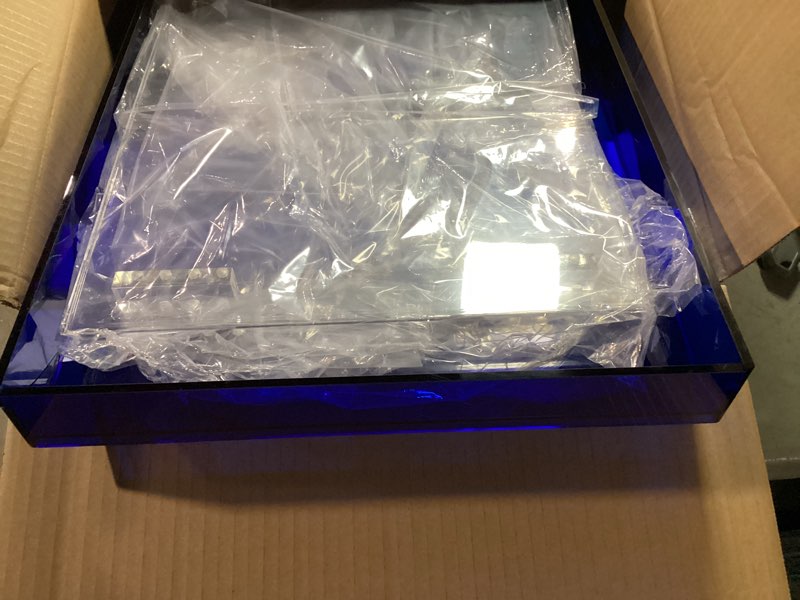 Condition photo showing Good Condition for 11x14 acrylic picture frame for wall and tabletop neon floating photo frame with decorative bright color, klein blue 11x14'' klein blue-full color-1