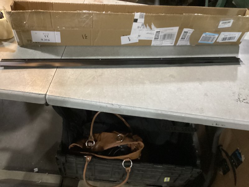 Condition photo showing Good Condition for Hicarer 2 Pcs Door Bottom Sweep with Rain Drip 0.5625" W x 2" H x 36" L, Black Exterior Door Rain Drip Guard, Bottom Weather Stripping, Mill Finish Aluminum with Vinyl Insert 0.5625" W x 2" H x 36" L Black 2