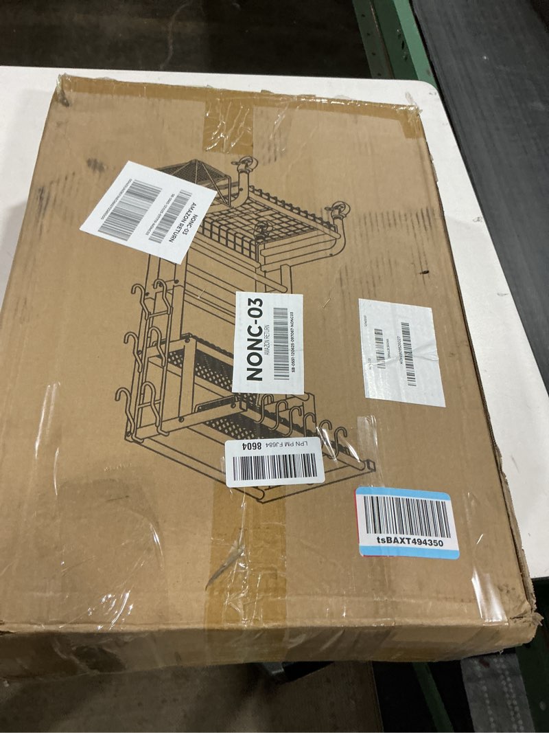 Condition photo showing As Is for Dumbbell Rack, Weight Rack for Home Gym Storage Rack with Lockable Wheels & Hooks, Workout Equipment