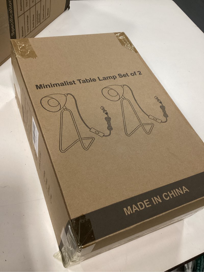 Condition photo showing New/Like New for PARTPHONER Table Lamp Set of 2, 350°Rotatable Small Desk Lamp, Modern Green Reading Bedside Lamps, Suitable for Study, Bedroom, Office, Dorm, Children's Room, 2 Bulbs Included