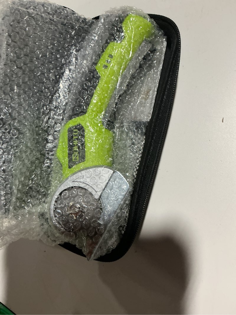 Condition photo showing Good Condition for Cordless Electric Scissors: 4V Rechargeable Rotary Cardboard Cutter, 3000mAh Battery, with LED Light, 2 Blades, Box Cutter for Fabric Carpet Carton Plastic Leather Cloth