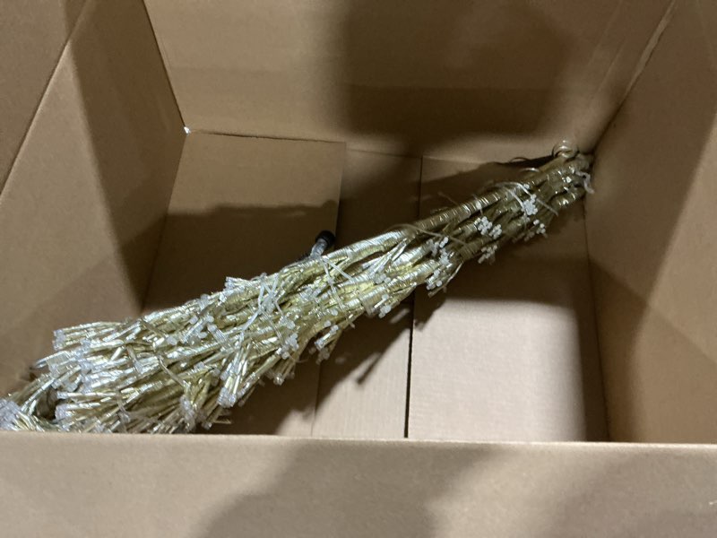 Condition photo showing As Is for 59 Inch 864 LED Large Snowflake Light Christmas Decorations Warm White Snowflake Christmas Lights, Christmas Snow Flake Plug in for Outdoor Decoration