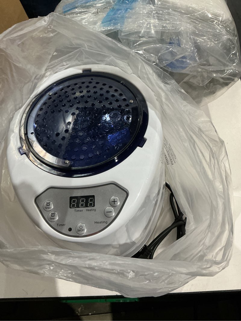 Condition photo showing As Is for sauna steamer machine, portable sauna steamer, steam generator for sauna, 2.5 liter home sauna steamer pot with remote control, steam cup, home spa sauna accessories