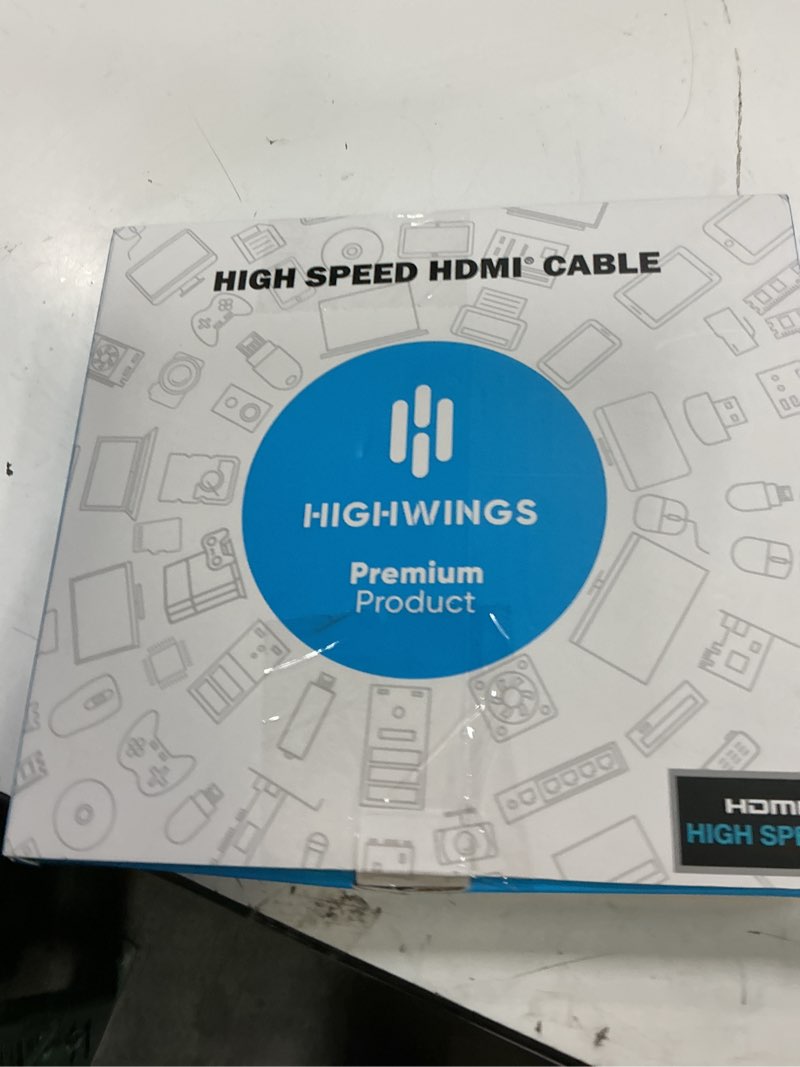 Condition photo showing New/Like New for highwings long 8k hdmi cable 25ft 48gbps, 2.1 high speed gaming cord 4k@120hz 8k@60hz rtx 3090 earc 3d compatible for ps5, uhd tv and blu-ray player 25 feet grey