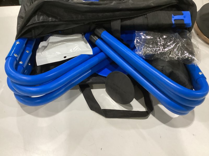 Condition photo showing Good Condition for agility ladder 1 agility training equipment 1 resistance parachute 4 adjustable hurdles 12 disc cones 1 jump rope 3 resistance band 1 yoga band agility speed training equipment for youth&adults