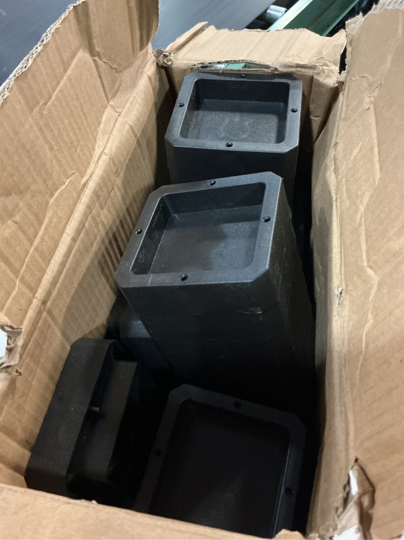 Condition photo showing Good Condition for 12 inch bed risers heavy duty, adjustable furniture risers for bed, sofa, table, chair, support up to 1500 lbs (set of 6, black)