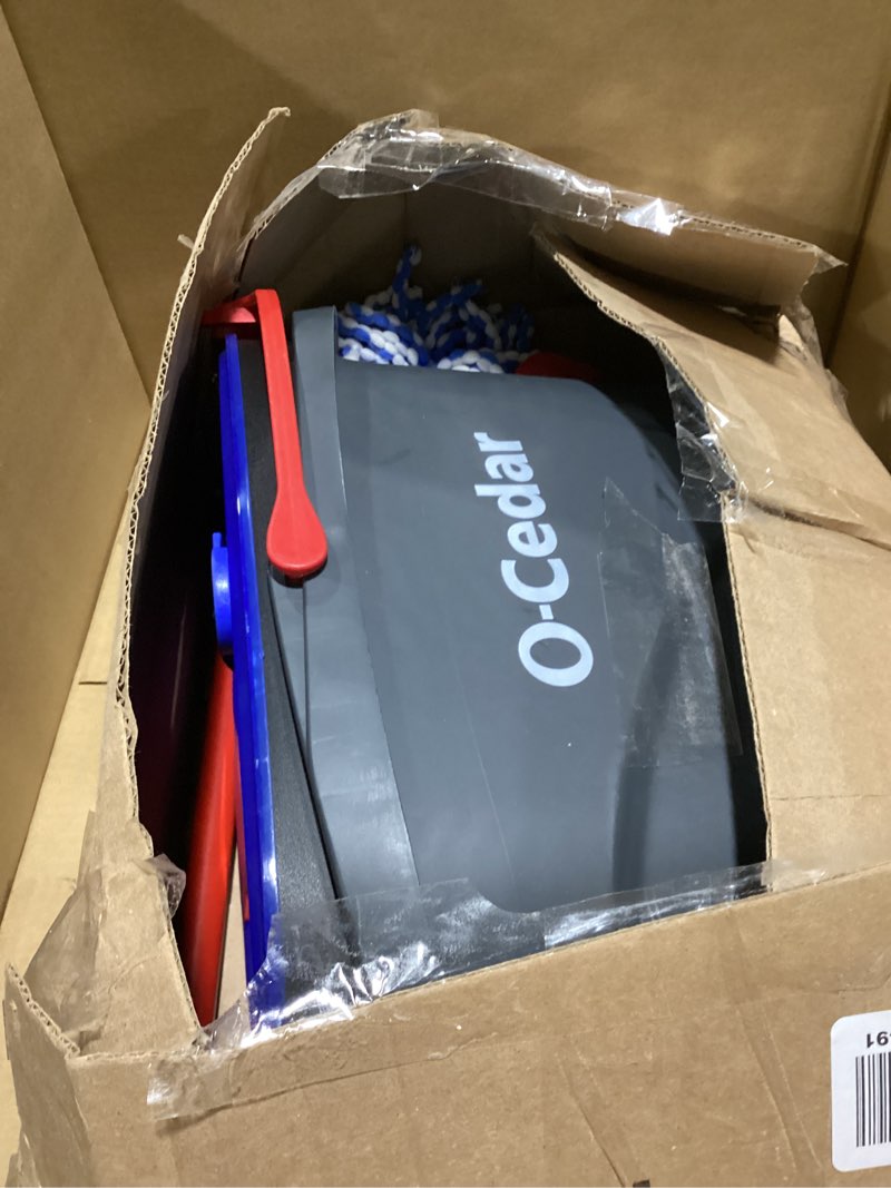 Condition photo showing Good Condition for O-Cedar EasyWring Microfiber Spin Mop, Bucket Floor Cleaning System, Red, Gray, Standard Easywring Spin Mop & Bucket