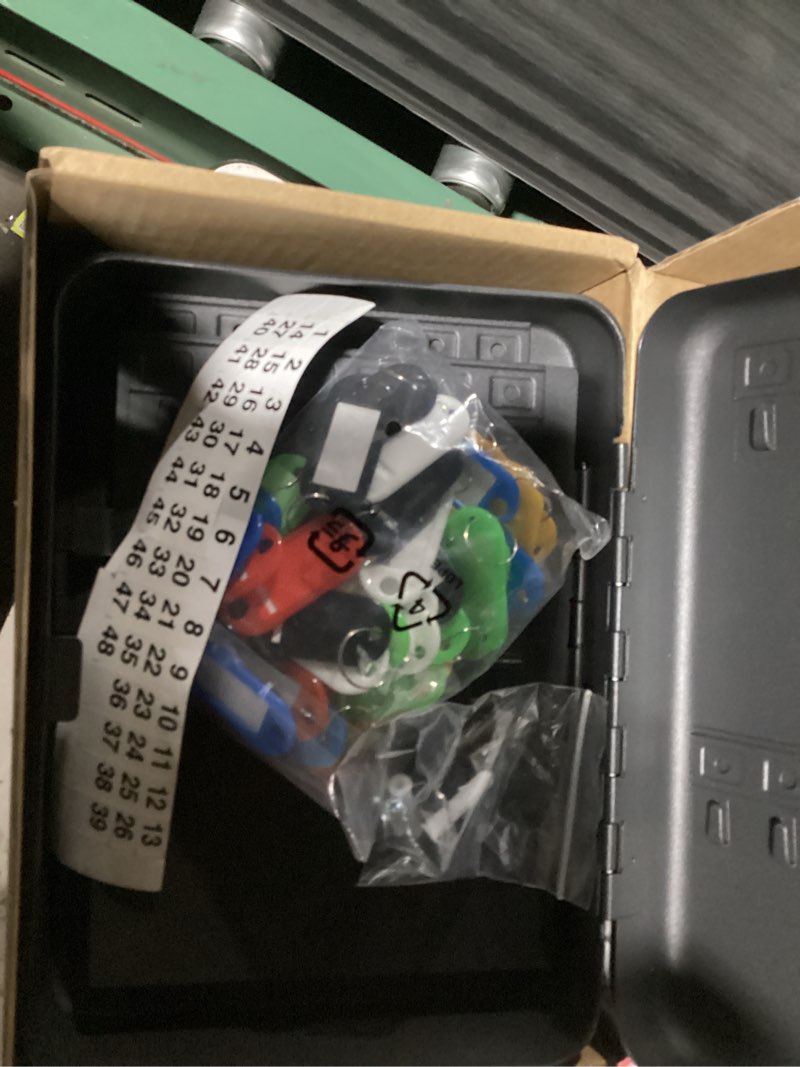 Condition photo showing Good Condition for Amazon Basics Locking Steel Cabinet Security Lock Box With 48 Key Hooks, Black, 2.8" D x 7" W x 9.8" H