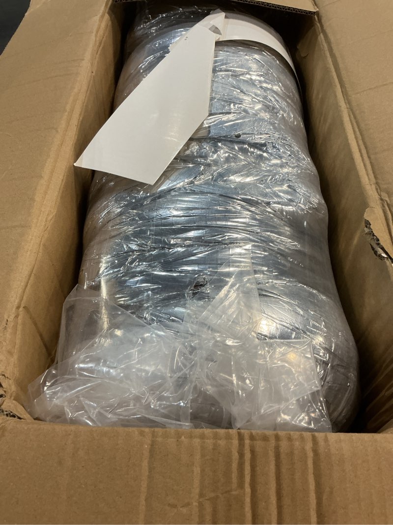 Condition photo showing Good Condition for vevor 8 inch insulated flexible duct r-6.0?25 feet long with 2 duct clamps, heavy-duty three layer protection air ducting hose for hvac heating cooling ventilation and exhaust ductwork insulation 8 inch- 25ft silver