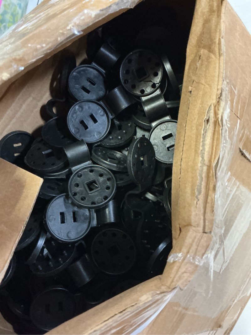 Condition photo showing Good Condition for barydat 400 pcs black shade cloth plastic clips round sunshade net fixing clip fabric clips for garden anti bird netting greenhouse outdoor agricultural netting fabric accessories