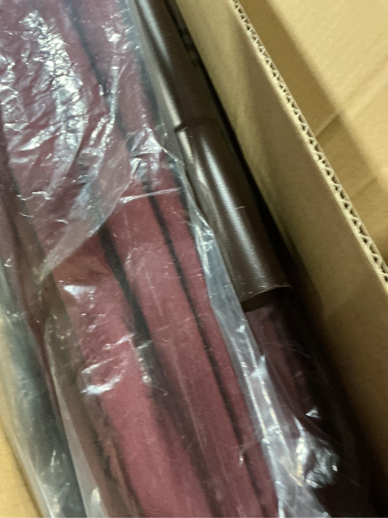 Condition photo showing New/Like New for eliteshade usa 10-year-non-fading 9ft 3-tier market patio umbrella, commercial table umbrella with 80 solar led lights, crank open, windproof & upf 50+ uv protection for garden, deck, pool, backyard, burgundy burgundy 9ft triple vents