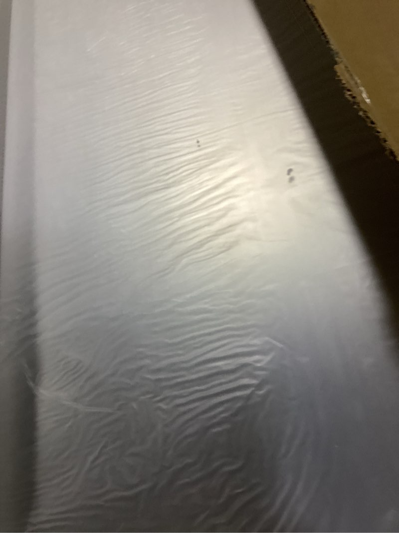 Condition photo showing Good Condition for loaao 24x36 inch brushed nickel bathroom mirror, rounded rectangle silver metal frame mirror, brushed nickel, anti-rust, hangs horizontally or vertically brushed nickel 24"l x 36"w