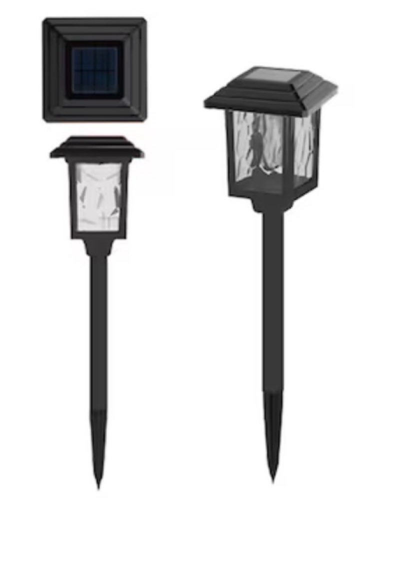 2 pack 1k+ bought last week harbor breeze classic 15 -lumens black solar led outdoor path light with dusk-to-dawn