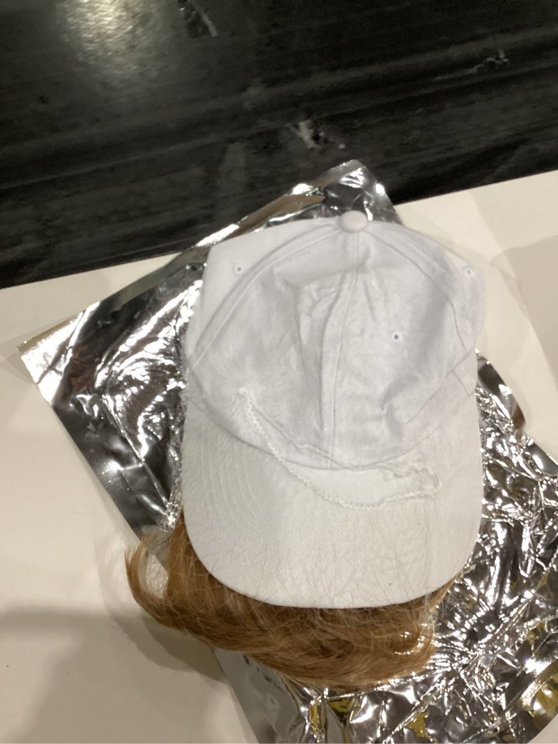 Condition photo showing Good Condition for SIMILAR TO NOT EXACT Qlenkay Baseball Cap with Hair 14in Short Hairstyle Straight Bob Non-detachable Adjustable White Hat Wig Attached Ash Blonde Mix Bleach Blonde Hairpiece for Women W-Ash Blonde Mix Bleach Blonde