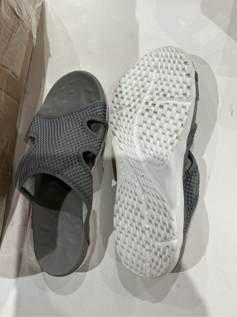 Condition photo showing Good Condition for leisfit womens slide sandals arch support slides slip on plantar fasciitis sandals ladies yoga mat thick cushion slipper slides for indoor outdoor