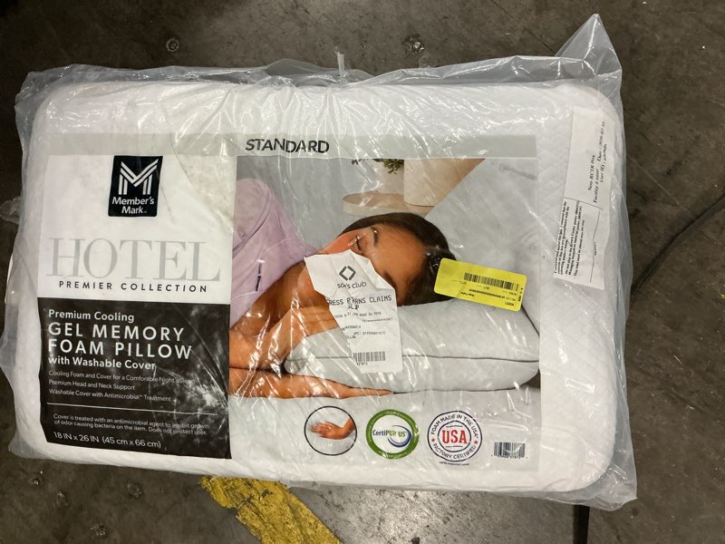 Condition photo showing Good Condition for member’s mark hotel premier collection premium cooling gel memory foam pillow