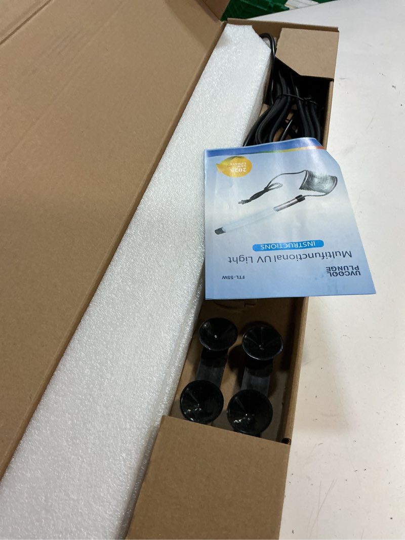 Condition photo showing Good Condition for 55w pond uv light for 500-5000 gallon, aquarium uv light, uv water clarifier for pond, cold plunge, koi pond, aquarium, swimming pool and fish tank for algae control 55w for 5000 gallon
