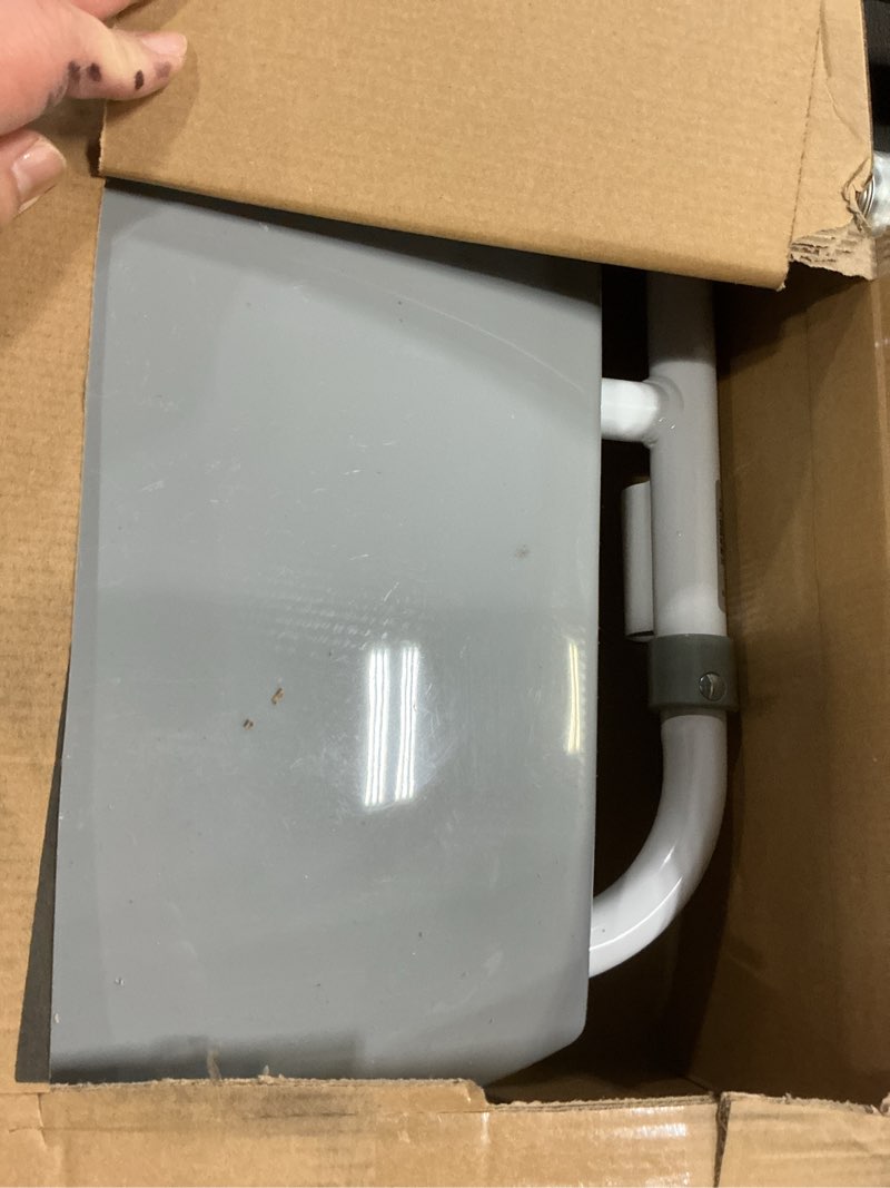 Condition photo showing Good Condition for Medline 3-in-1 Steel Bedside Commode, Elongated Seat, Sturdy Folding Frame, 7.5 QT. Bucket, 350 lb. Weight Capacity, Clip-on Seat, Easy Cleaning, Tool-Free Assembly, Gray