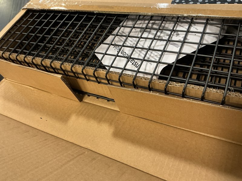 Condition photo showing Good Condition for walmann garage wall shelf, 4 mixed-size wall-mounted storage shelves for garage, closet, laundry room, heavy duty wall shelving, holds up to 65 lbs(black, 4 shelves)