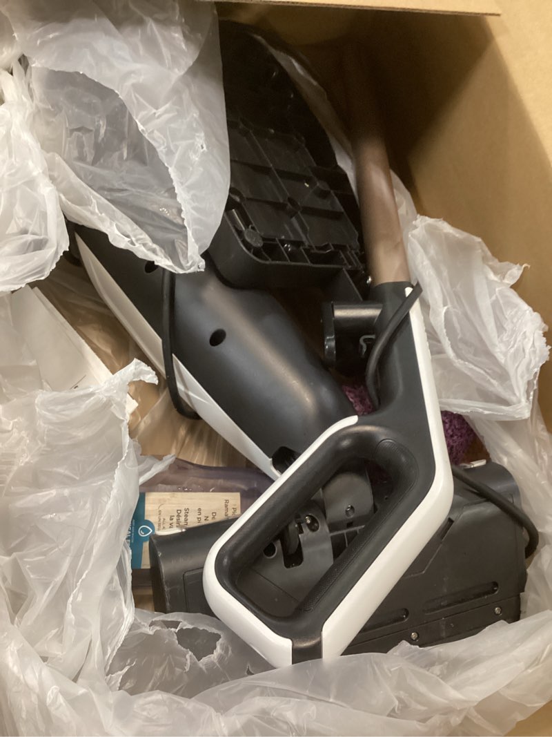 Condition photo showing As Is for Shark Steam Pickup 3-in-1 Steam Mop Picks Up Debris, Deep Scrubs, & Steam Sanitizes - All At Once, Lightweight Steam Cleaner for Home, Steam Cleaner for Hardwood, Tile & Laminate, White, SD205CCO Steam Pickup w/ 3 Brushroll