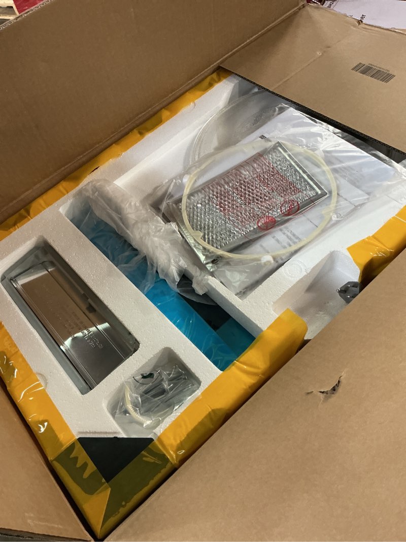 Condition photo showing Good Condition for Farberware 1.7 Cu. Ft. Over-the-Range Microwave Oven – 1000 Watts Power, Auto Cook Settings, Defrost, Easy Clean and Child Safety Lock - White 1.7 Cu. Ft White