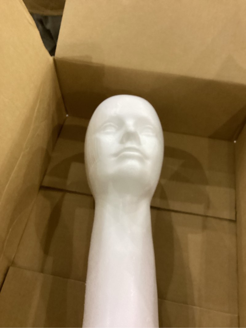 Condition photo showing Good Condition for 19'' Inch Styrofoam Head Foam Wig Head Mannequins, Style, Model & Display Women's Wigs, Hats & Hairpieces Stand - Extra Large, by Adolfo Designs