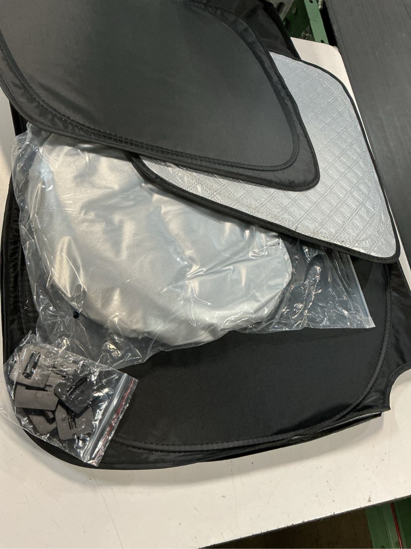 Condition photo showing Good Condition for kmf 8pcs thicken car sun shades for toyota highlander 2008-2013 accessories, custom fit window covers sunshade for windshield side rear, uv block and blackout privacy for car camping outdoor