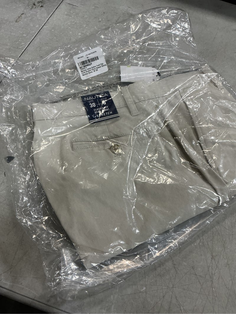 Condition photo showing Good Condition for Nautica Mens 6" Deck Short 30W x 7L Nautica Stone