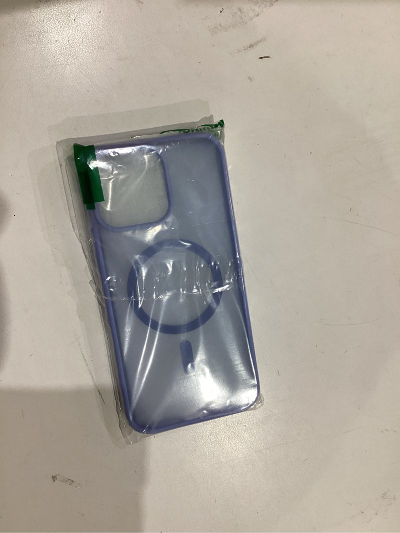 Condition photo showing Good Condition for supfine magnetic for iphone 16 pro max case (compatible with magsafe) (military grade drop protection) slim translucent matte shockproof phone cover,blue purple blue purple iphone 16 pro max