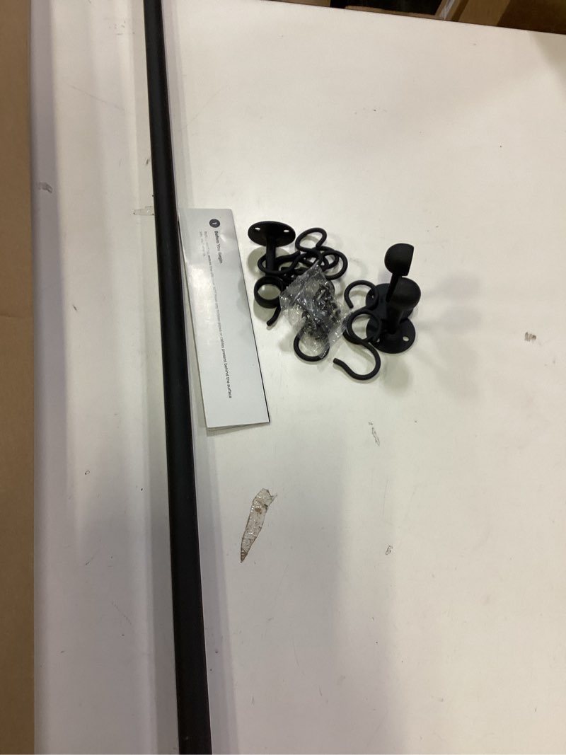 Condition photo showing Good Condition for ROTHLEY Hanging Pot Rack Hanger: 39.4 Inch Stainless Steel Pot and Pan Hanger Pot Rack Wall Mounted Hanging Pots and Pans Rack Pot Hangers for Kitchen Utensil Rail with Hooks (Matt Black 39.4 inch Matte Black