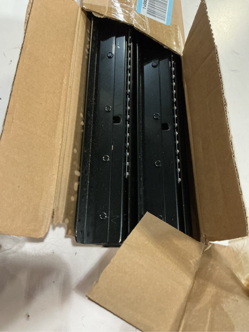 Condition photo showing Good Condition for heavy duty under-stair drawer slides, 16/24/32/40 inch full extension bottom mount rail, 265 lb load capacity ball bearing slide for under-stair cabinet & deep storage, 1 pair 24 inch