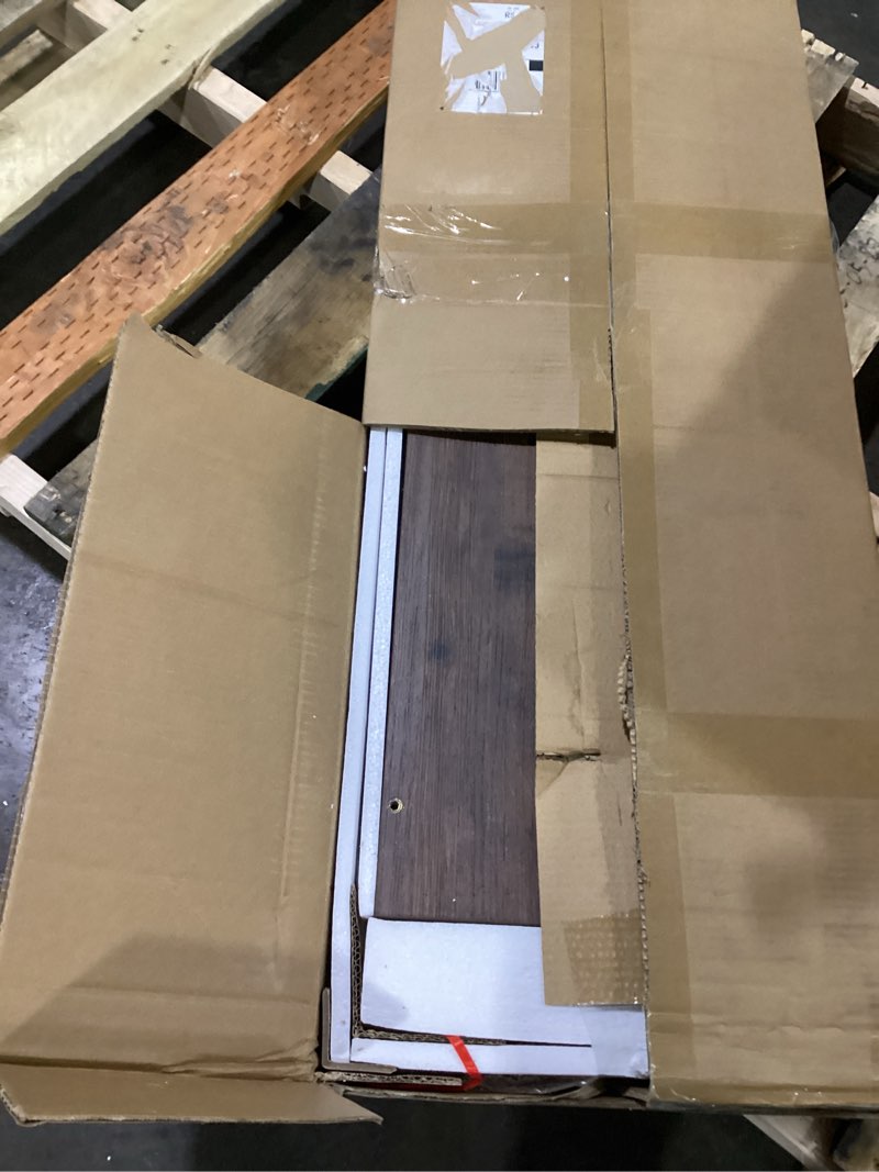 Condition photo showing New/Like New for BON AUGURE 2 Tier Console Table for Entryway, Metal Wood Sofa Table Behind Couch for Living Room, Industrial Entry Tables for Hallway, Foyer, Front Door, Entrance (Rustic Oak, 47 Inch) Rustic Oak 2 Tier