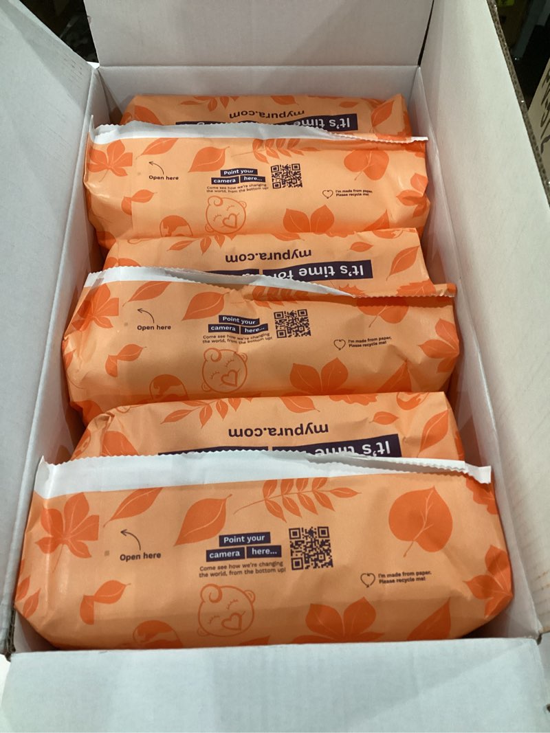 Condition photo showing New/Like New for pura size 5 eco-friendly diapers (24-35 lbs) totally chlorine free (tcf) hypoallergenic, soft organic cotton, up to 12 hours leak protection, allergy uk, 3 packs of 20 (60 count) size 5 60