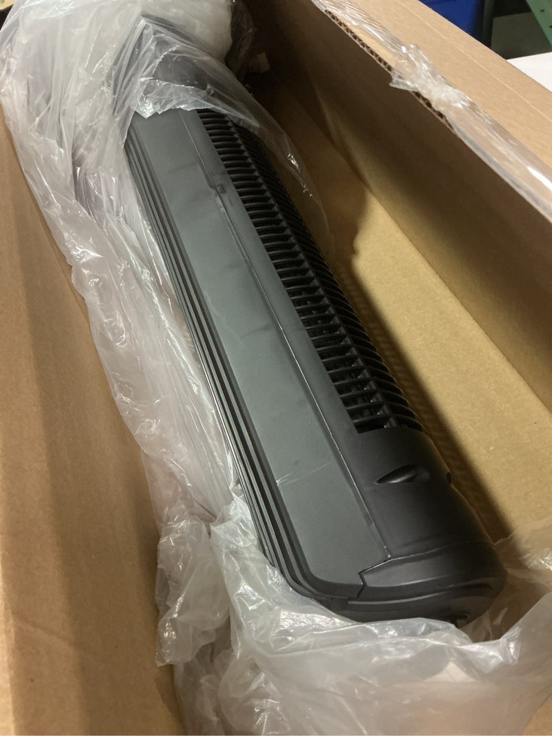 Condition photo showing Good Condition for Amazon Basics 28" 60-Degree Oscillating Tower Fan for Bedroom, Living Room, Office, With 3 Speeds, Intuitive Mechanical Control, Black, 35W, 27.8"H x 9.4"D x 9.4"W 28" - Mechanical Control