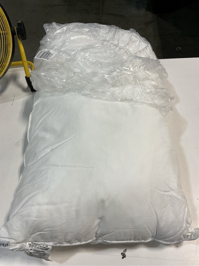 Condition photo showing As Is for quince premium down alternative pillow, king, medium/firm