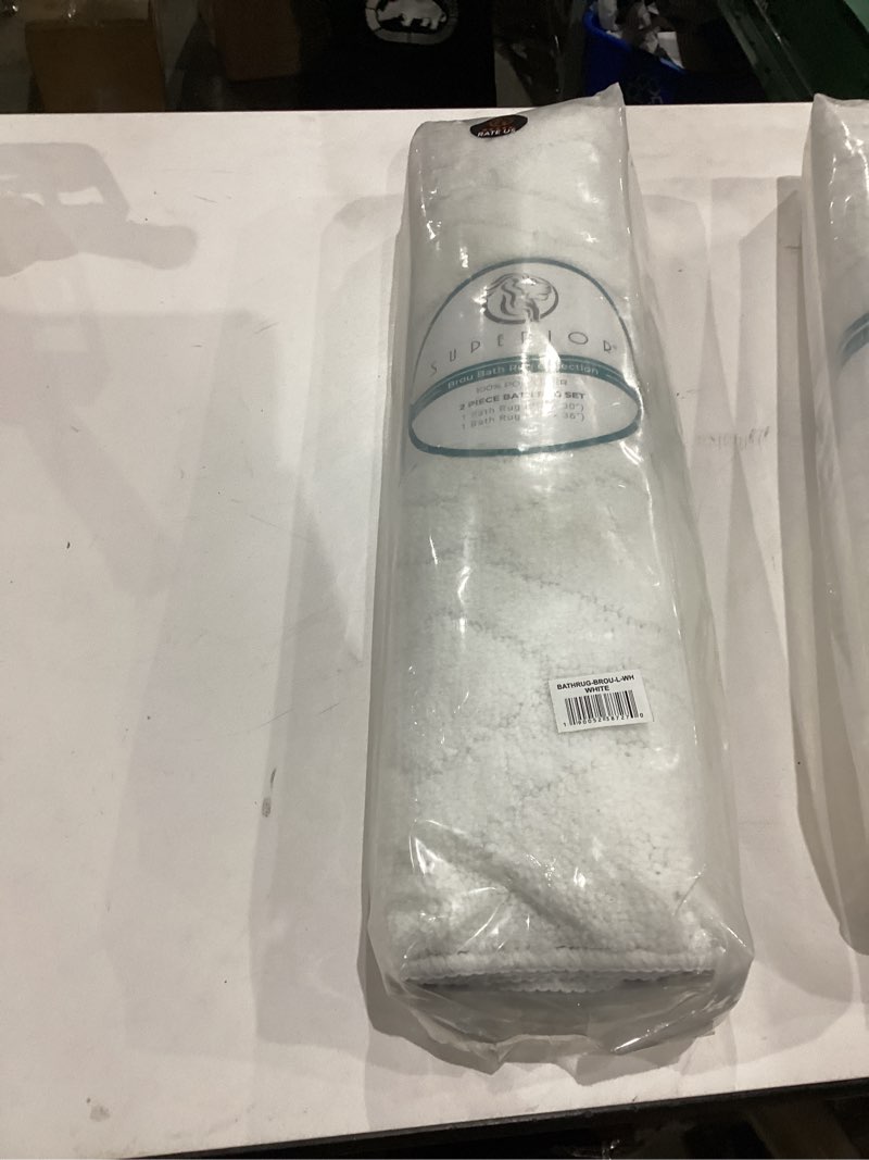 Superior Bath Rug Set, Small Area Rugs for Bathroom, Kitchen Decor, Machine Washable, Non-Slip Bathmat Rug, High-Low Jacquard Mat, Geometric Diamond Accent, Brou Collection