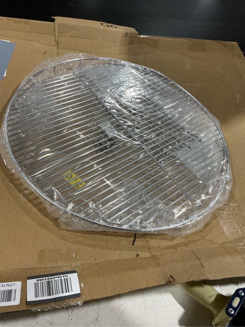 Condition photo showing As Is for cooking grate hinged 7436 for weber, 22 inch charcoal grill grate round hinged,replacement part for weber one-touch, performer and bar-b-kettle series, bbq series grill grate for weber | replacement part for weber one-touch, performer series, bar-b-kettle series, bbq series