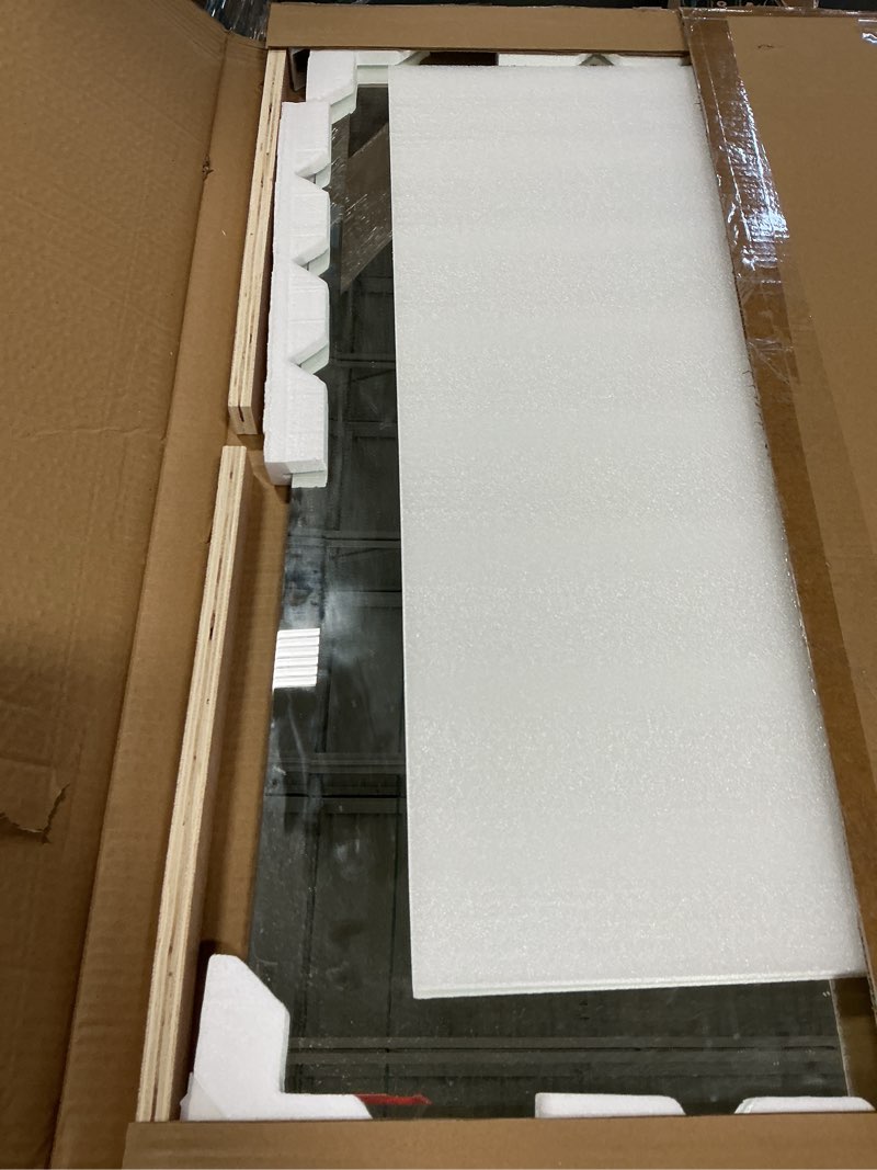 Condition photo showing Good Condition for Mirrorons Beveled Mirror, Bathroom Mirrors for Wall 24" x 32", Frameless Rectangle Bathroom Mirror with Beveled Edge, Hangs Horizontally or Vertically, Upgraded Packing Upgraded 32"L x 24"W