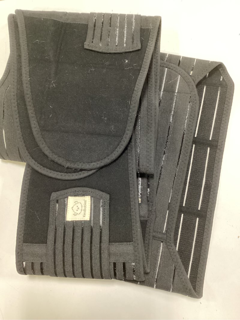 Condition photo showing As Is for 3 in 1 Postpartum Belly Support Recovery Wrap – Postpartum Belly Band, After Birth Brace, Slimming Girdles, Body Shaper Waist Shapewear, Post Surgery Pregnancy Belly Support Band (Midnight Black, M/L) Midnight Black M/L, Waist 25"-35”