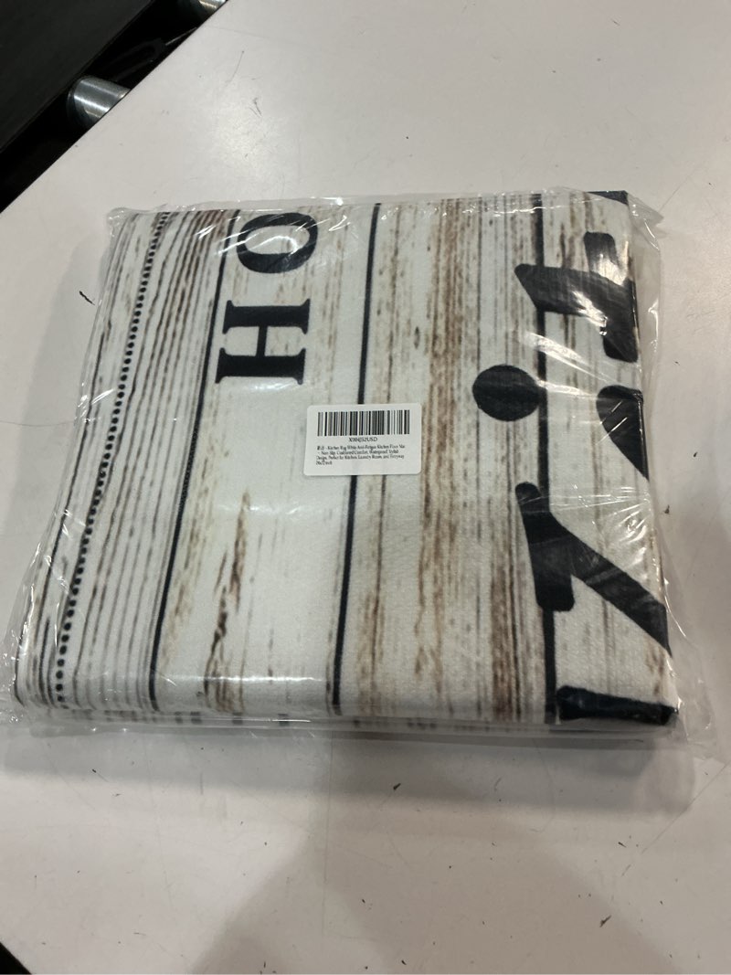 Condition photo showing New/Like New for runner rugs for kitchen hallway, modern washable bathroom & laundry room mat, non-slip microfiber doormat for entryway, small rugs indoor use - skid resistant backing 24x72 inch 2' x 6' (rectangular) black