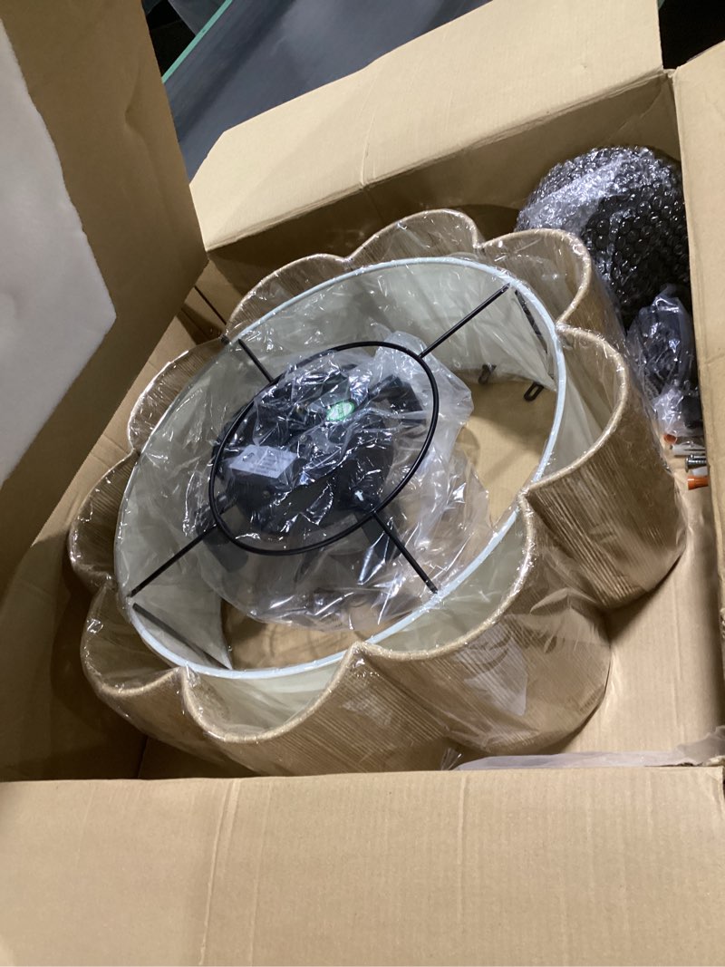 HEMLDAN 20'' Ceiling Fan, Boho Farmhouse Fan Chandelier Handwoven Rattan Caged Fandelier, Reversible