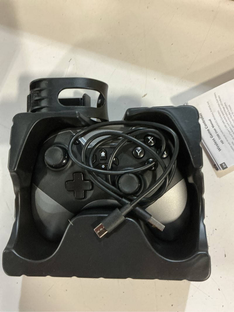 Condition photo showing Good Condition for bluetooth controller for switch/pc/iphone/android/apple arcade mfi games/tv/steam, hall effect joysticks wireless game controller gamepad with/phone clip/lock speed/macro/6-axis gyro/dual motors/turbo black