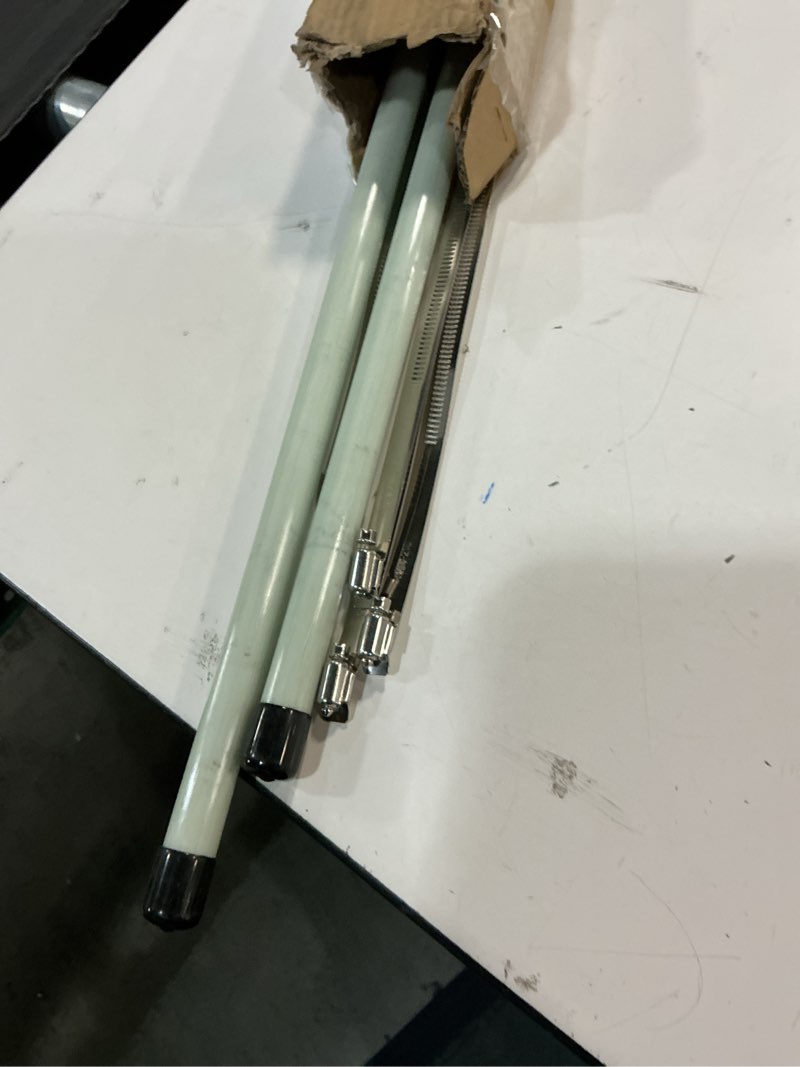 Condition photo showing As Is for Anley 20 Pack 48" Reflective Driveway Markers, Snow Stakes with Fiberglass Pole & Hammer Cap - 4 Ft High Visibility Safety Markers Reflective Strip for Snow Plowing and Landscape (1/4" Dia, Green)