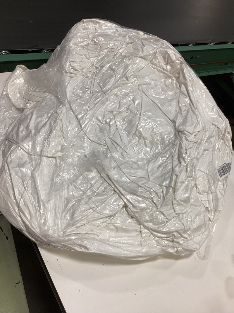Condition photo showing As Is for quince luxe goose down comforter, full/queen, white