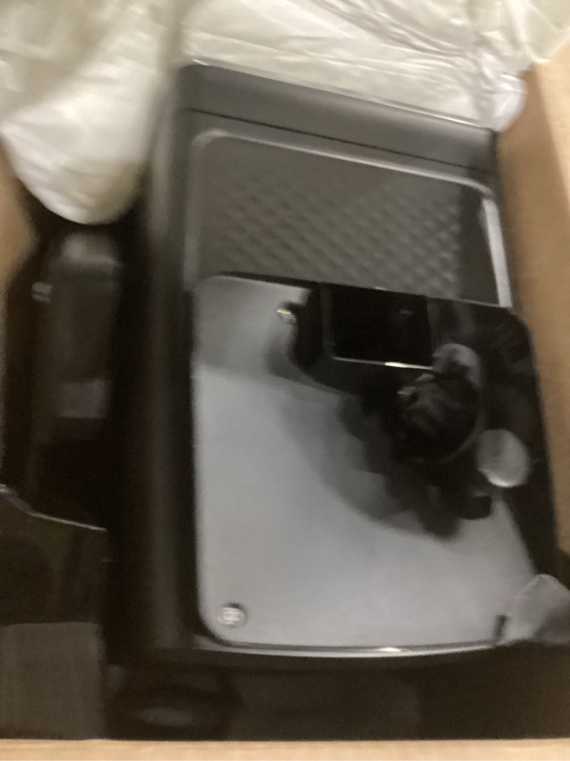 Condition photo showing As Is for Philips 3300 Series Fully Automatic Espresso Machine with integrated milk frother and grinder, 5 Hot & Iced Coffee Pre-Sets, 40% Quieter SilentBrew, 15-Bar Pressure, Glossy Black (EP3326/90) Black Chrome 9.7"D x 17"W x 14.6"H