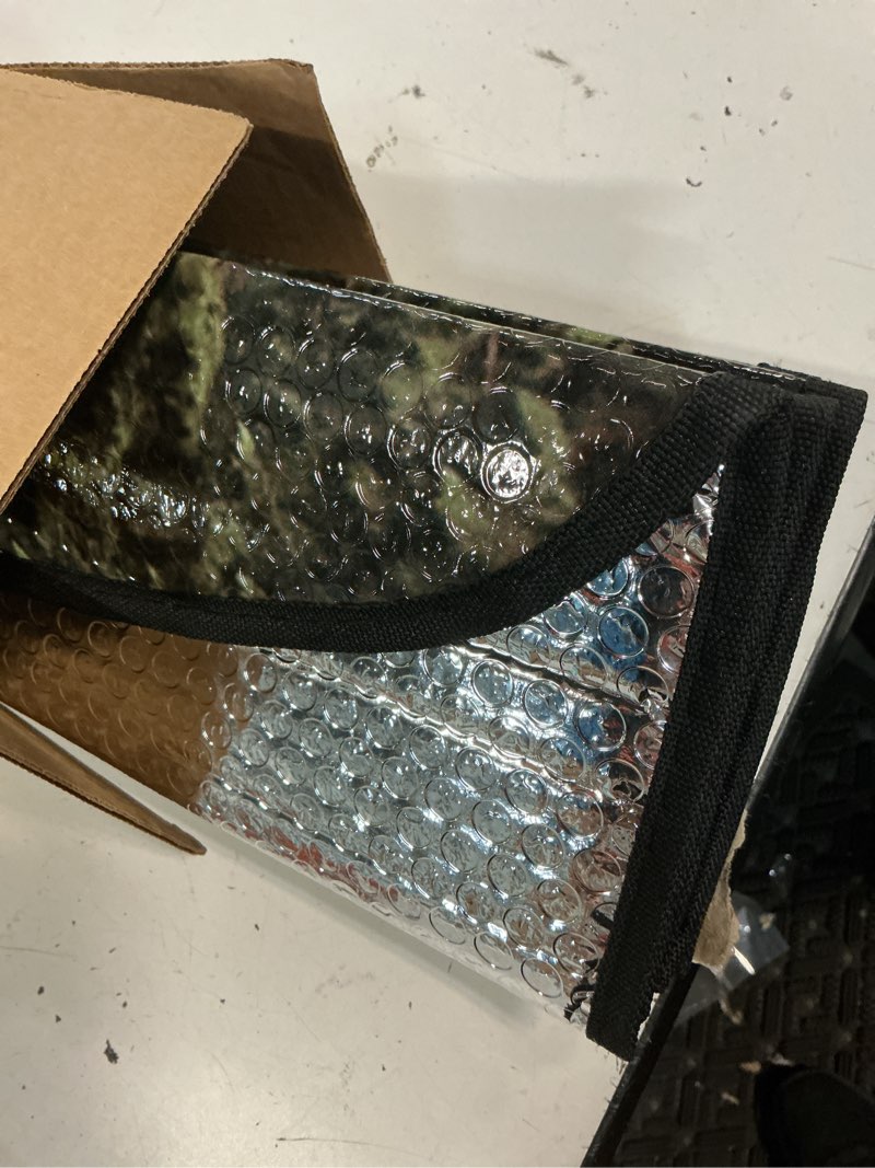 Condition photo showing Good Condition for bdk never stop exploring front windshield sunshade-accordion folding auto shade for car truck suv-blocks uv rays sun visor protector-keeps your vehicle cool- 58 x 27 in