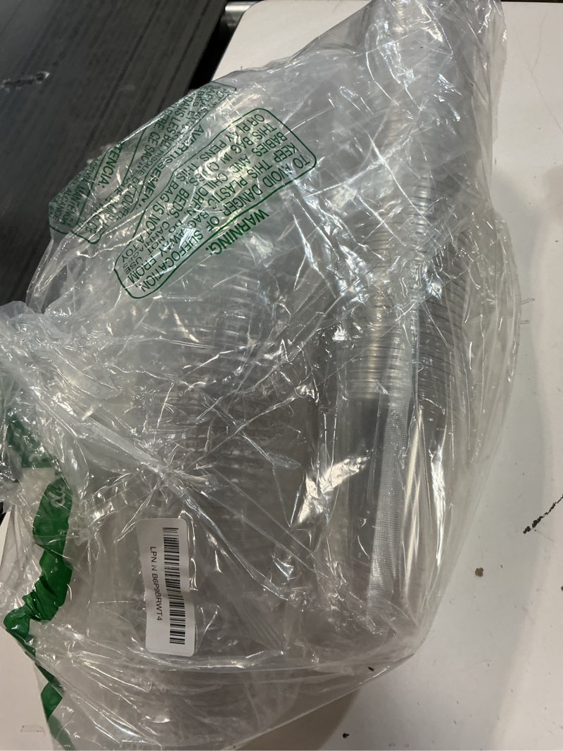 Condition photo showing New/Like New for homestockplus 15 oz clear pet plastic cups with lids and straws - 100 pack leak-proof disposable plastic coffee cups iced coffee cups for smoothies, bubble tea & to-go cold drinks clear with lids and straws 15 oz