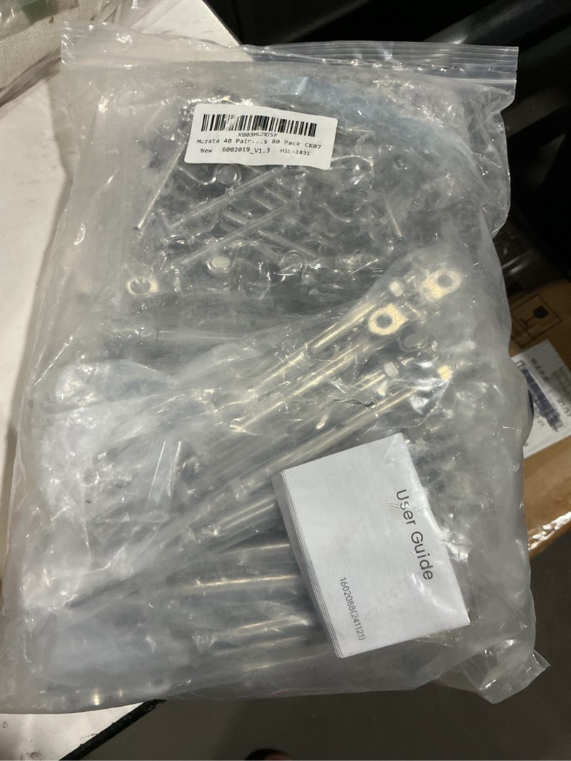 Condition photo showing As Is for muzata 40pairs cable railing kit 1/8" swage toggle turnbuckle hardware t316 stainless steel for wood post woodeasy system angle 180° adjustable stairs deck 40 cable lines ck07 nn1,ca4 ca5